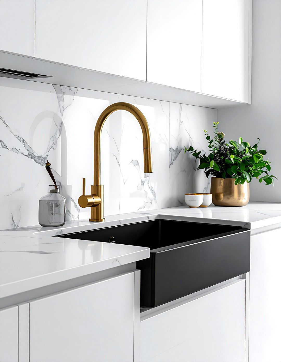 Matte Black Kitchen Brass Tap - 30 matte black kitchen ideas