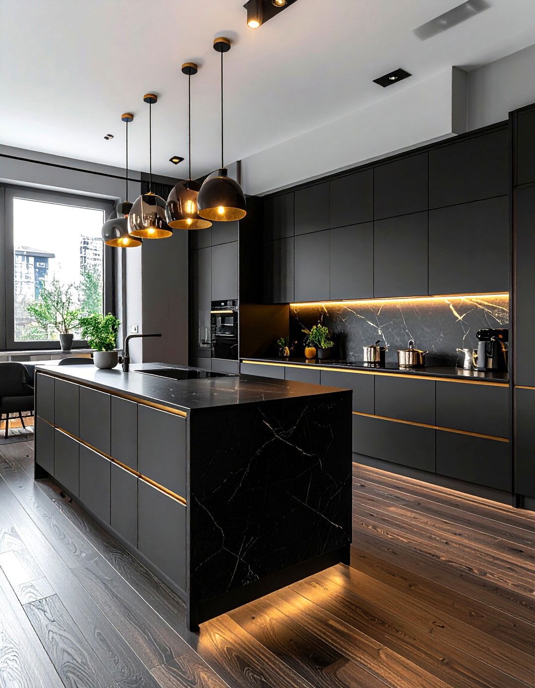 Matte Black Kitchen Cabinets - 30 ultra modern kitchen ideas