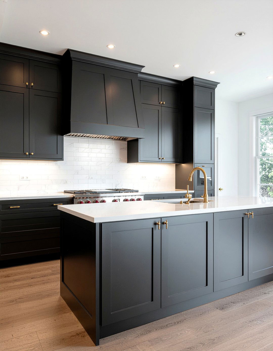 Matte Black Kitchen Cabinets - 30 slab door kitchen cabinet ideas