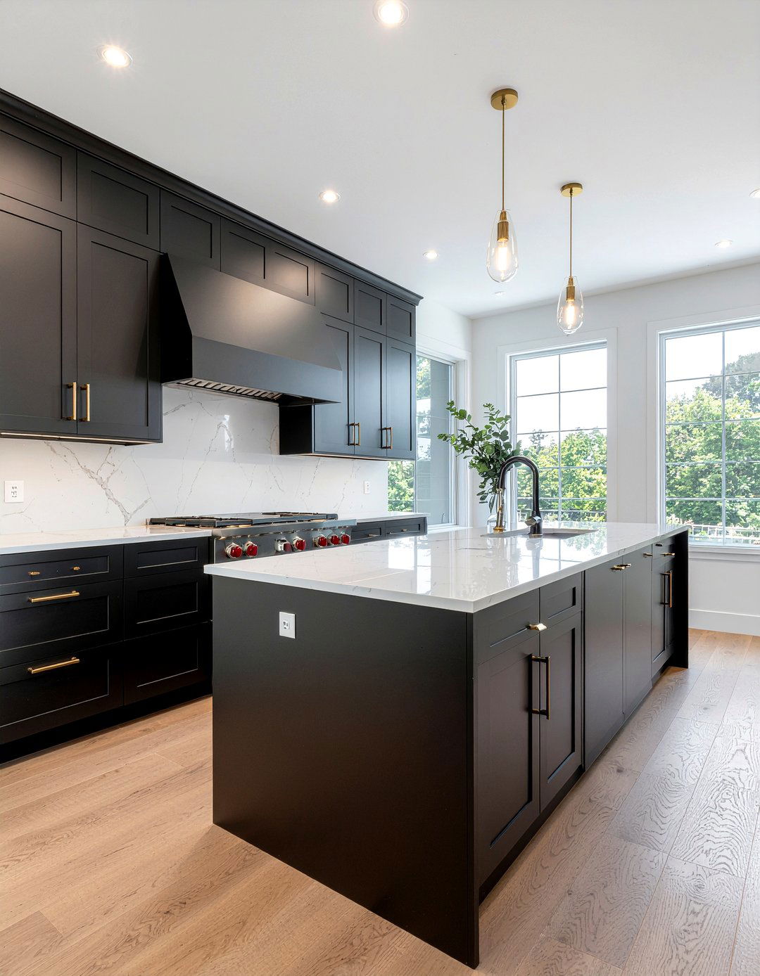 Matte Black Kitchen Cabinets - 30 black and white kitchen ideas