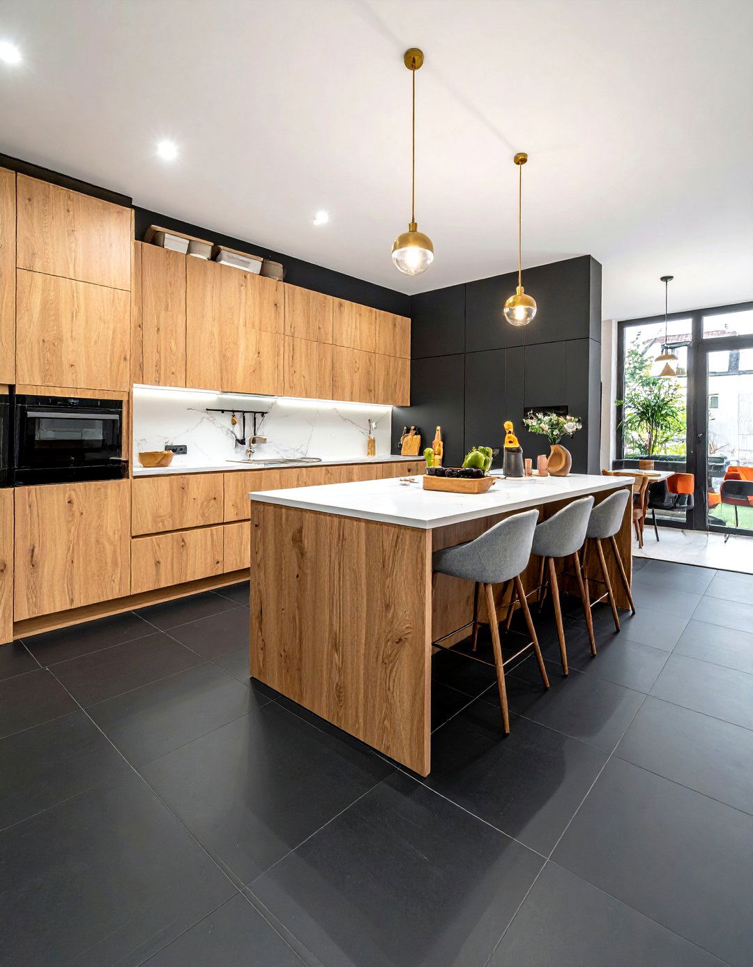 Matte Black Kitchen Floor Tile - 30 tile floor kitchen ideas