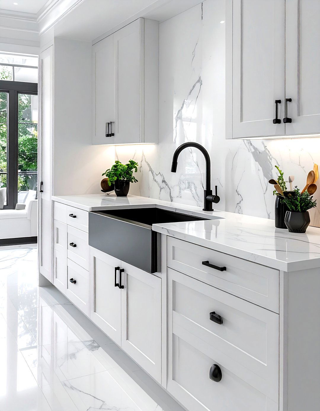 Matte Black Kitchen Hardware - 30 farmhouse kitchen ideas