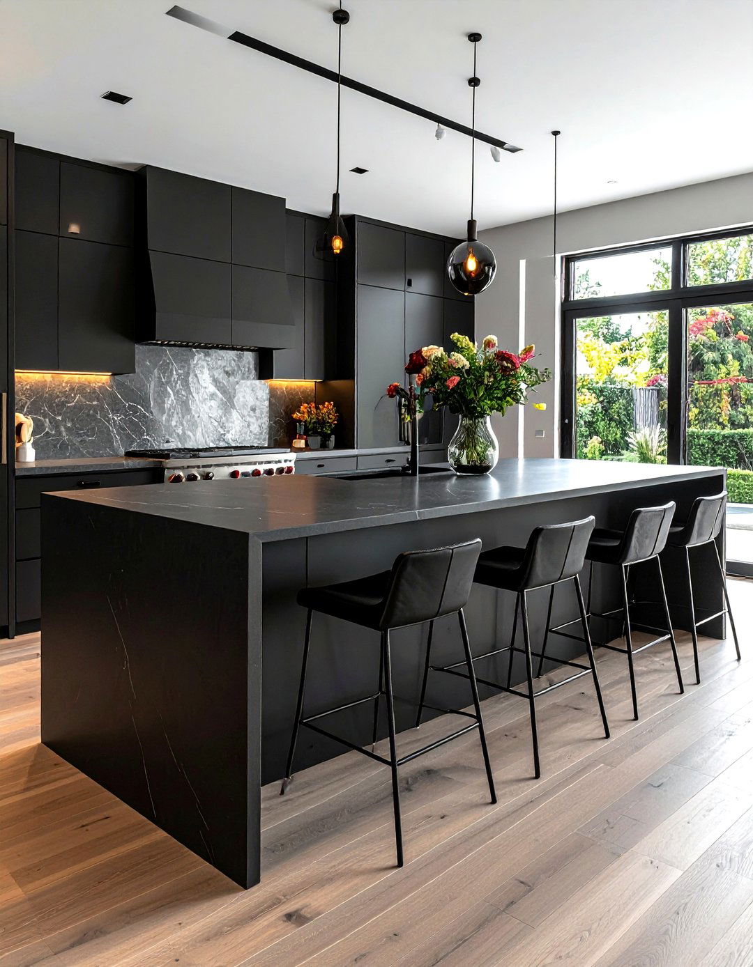 Matte Black Kitchen Island Seating - 30 matte black kitchen ideas