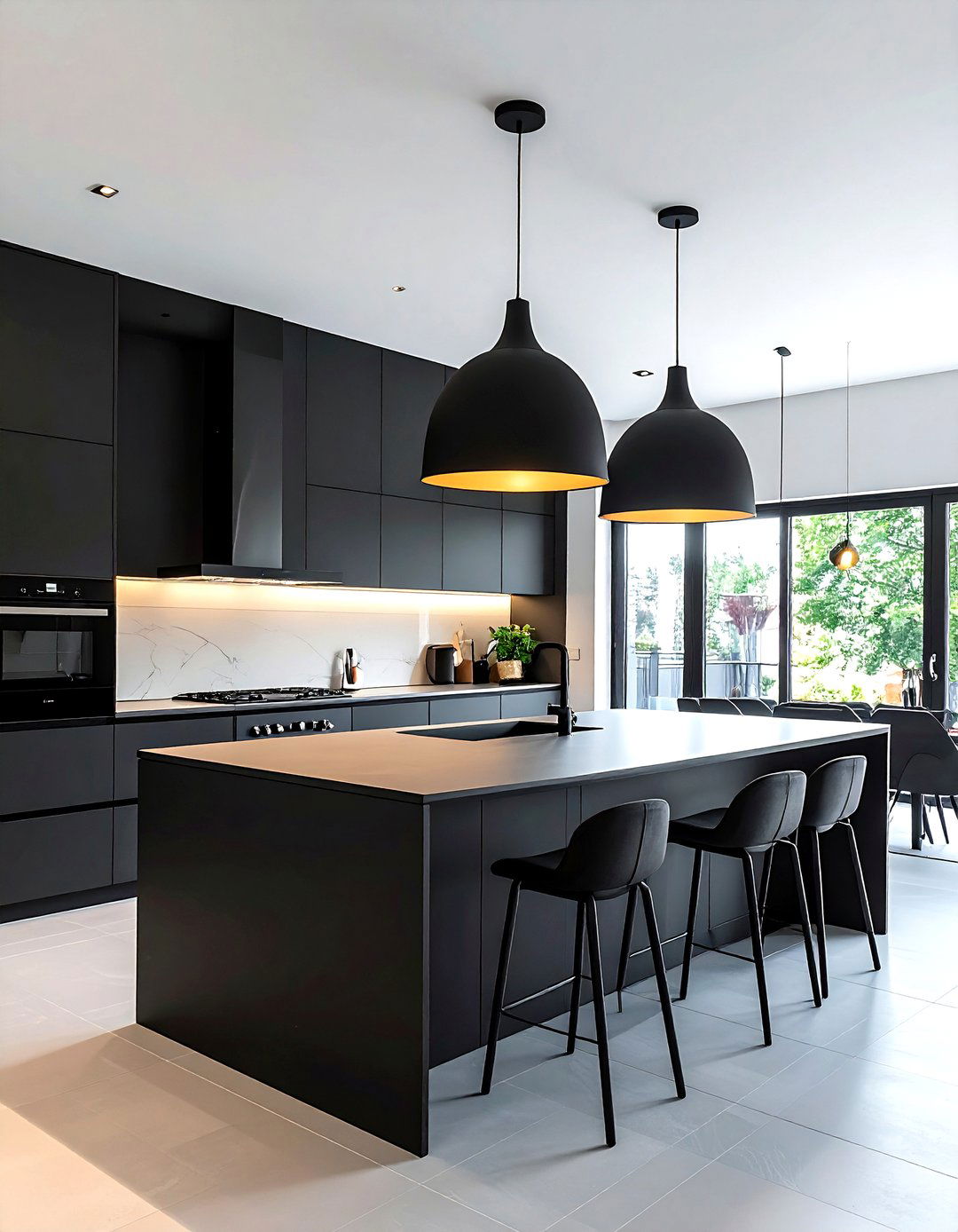 Matte Black Kitchen Light Fixture - 30 matte black kitchen ideas