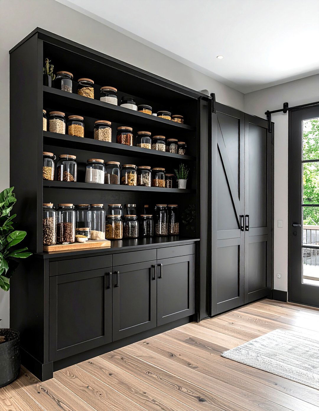 Matte Black Kitchen Pantry Storage - 30 matte black kitchen ideas