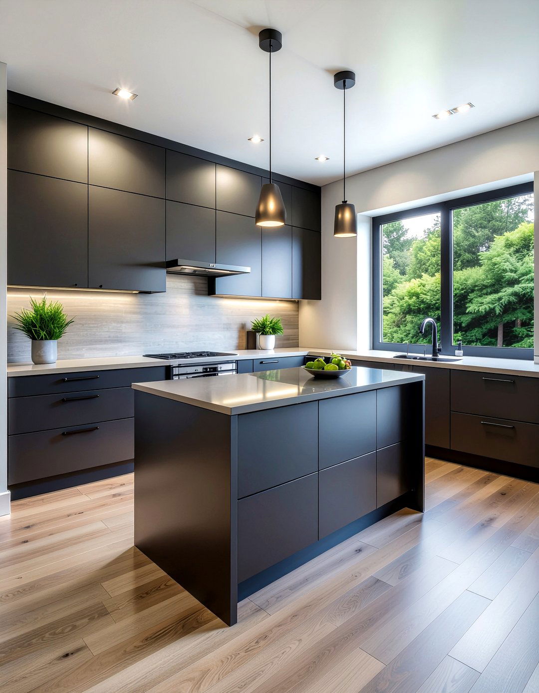 Matte Black Laminate Kitchen - 30 laminate countertop kitchen ideas