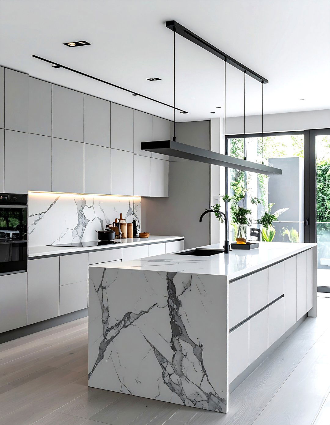 Matte Black Light Fixture - 30 black metal decor ideas