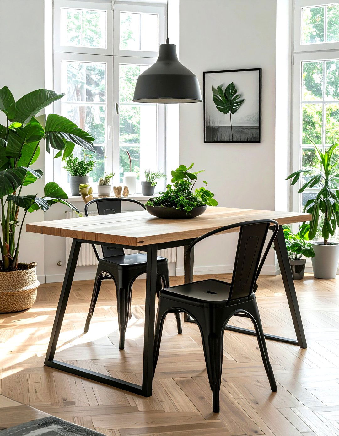 Matte Black Metal Chair - 30 metal dining chair ideas