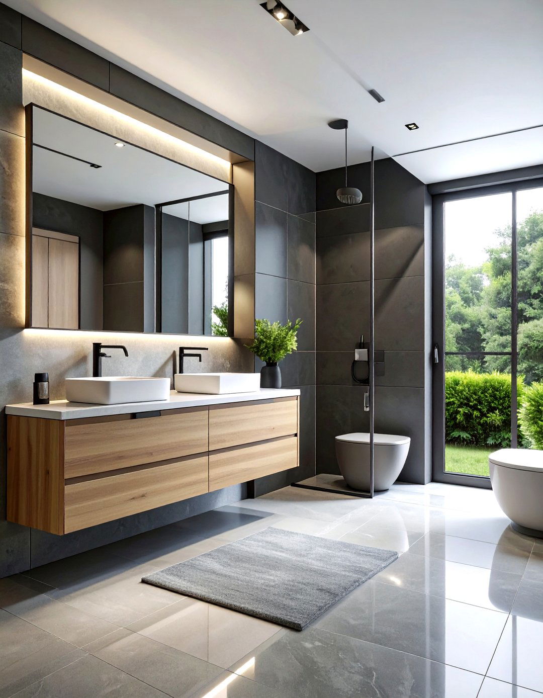 Matte Black Neutral Bathroom - 30 neutral bathroom ideas