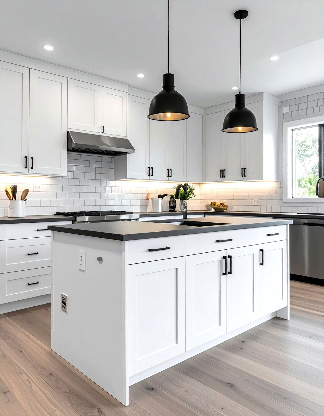 Matte Black Pulls - 30 kitchen cabinet hardware ideas