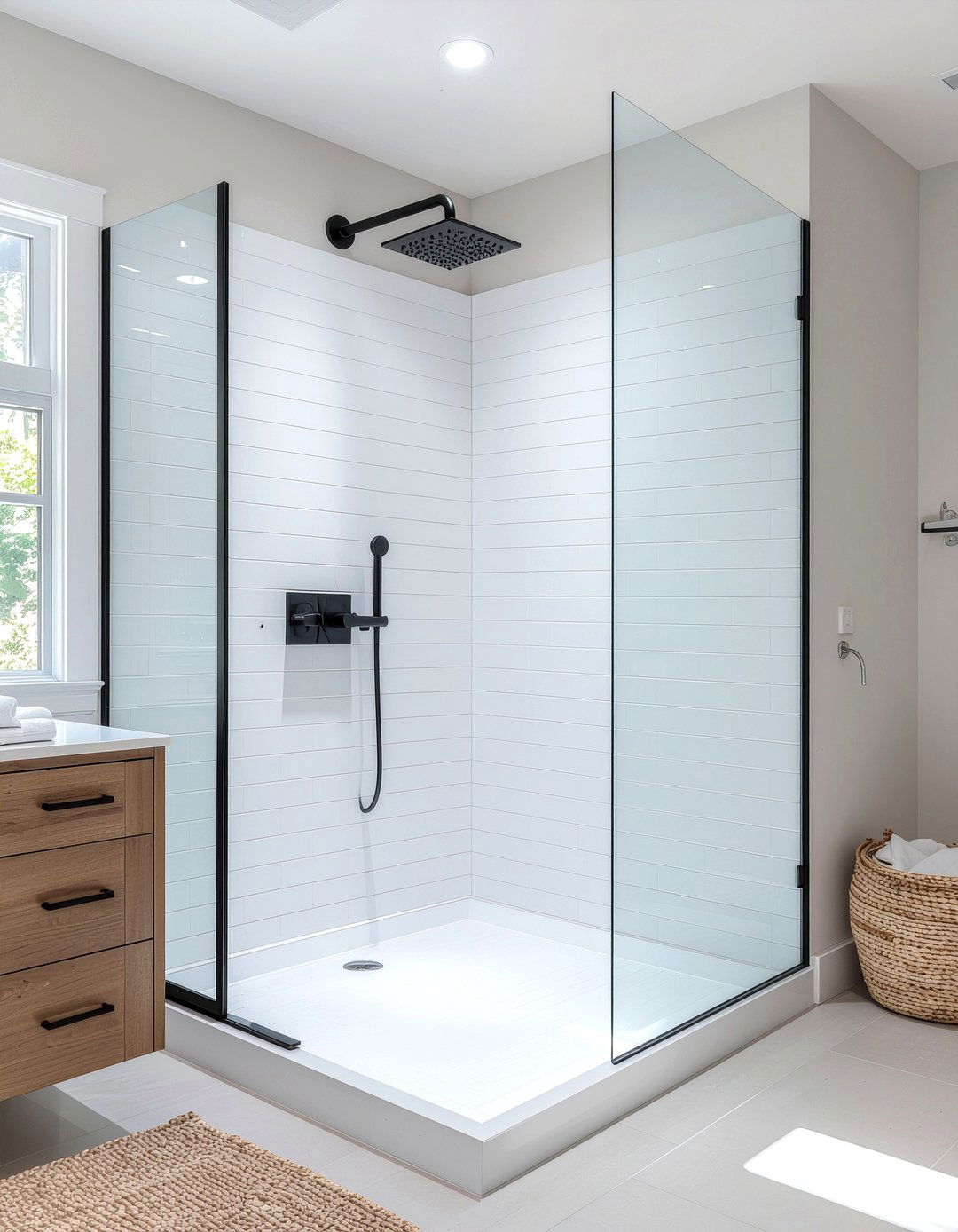 Matte Black Shower Head - 30 bathroom refresh ideas