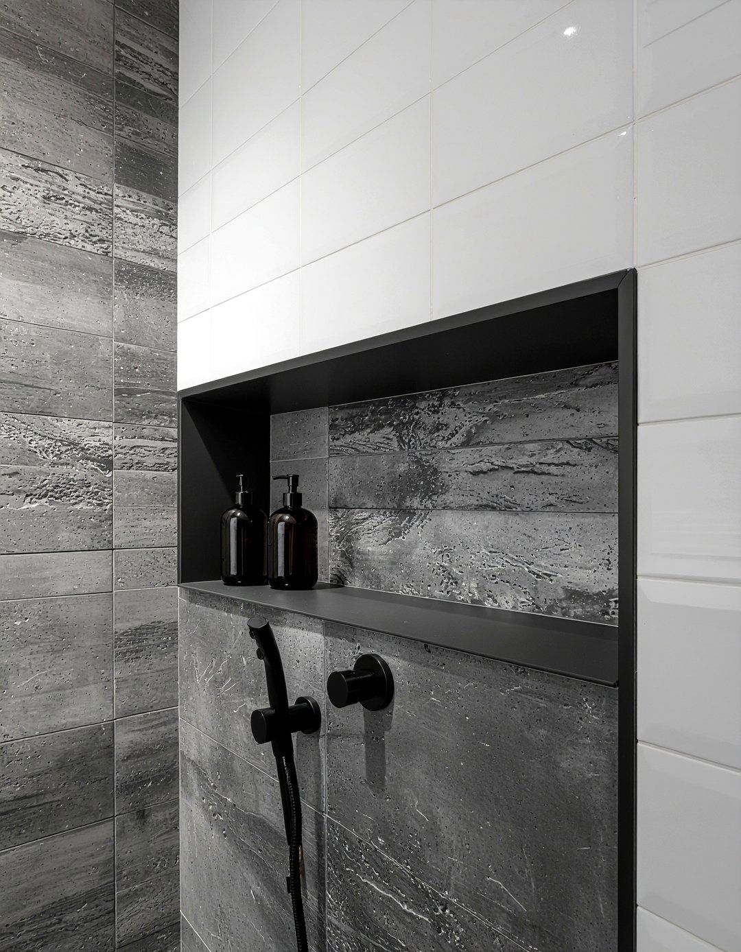 Matte Black Shower Niche - 30 bathroom niche ideas