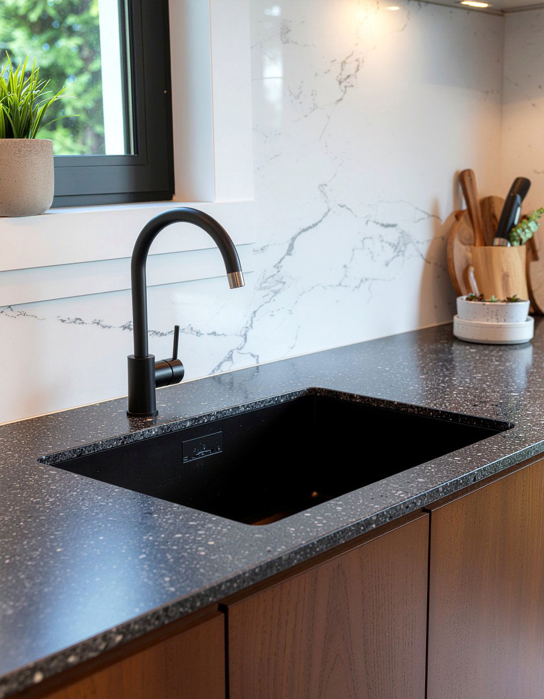 Matte Black Single Bowl Sink - 30 single bowl sink kitchen ideas