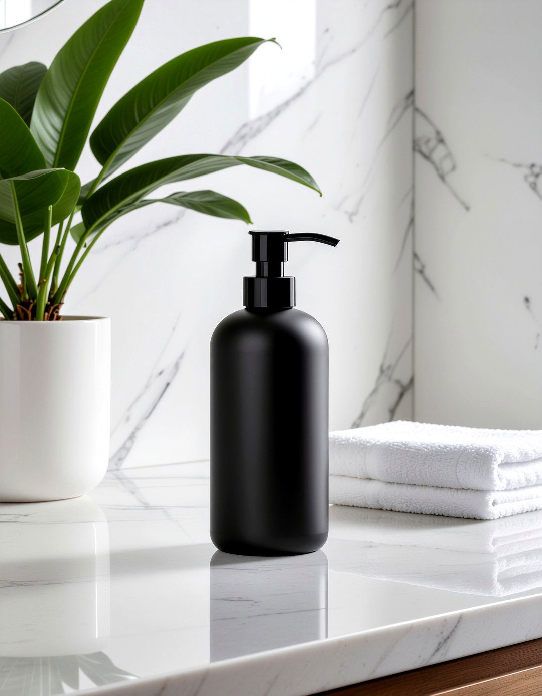 Matte Black Soap Dispenser - 30 matte black bathroom hardware ideas