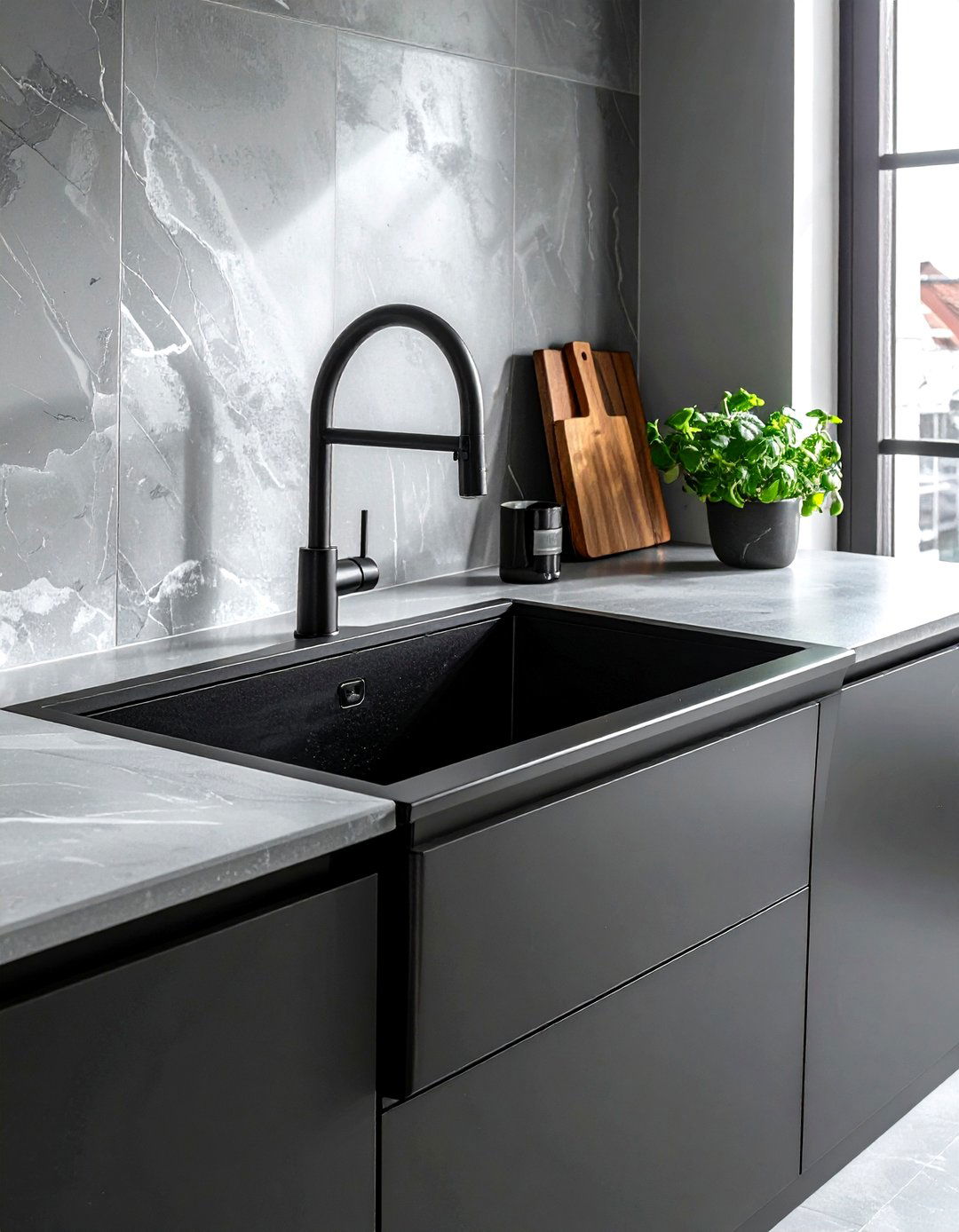 Matte Black Stainless Steel Sink - 30 stainless steel sink kitchen ideas