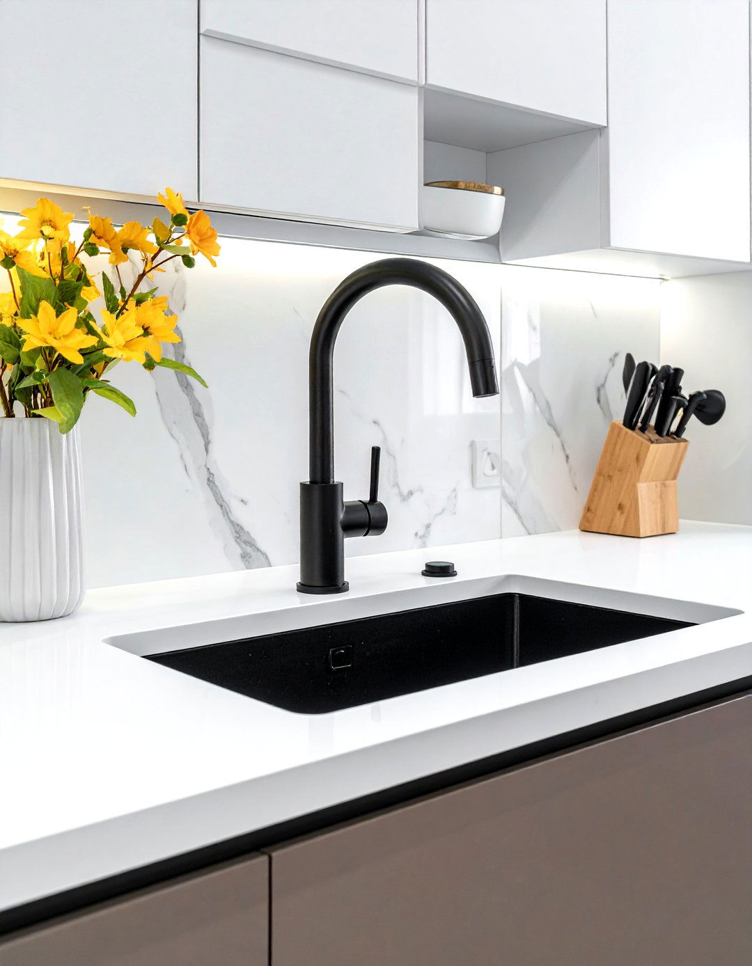 Matte Black Touchless Kitchen Faucet - 30 touchless kitchen faucet ideas