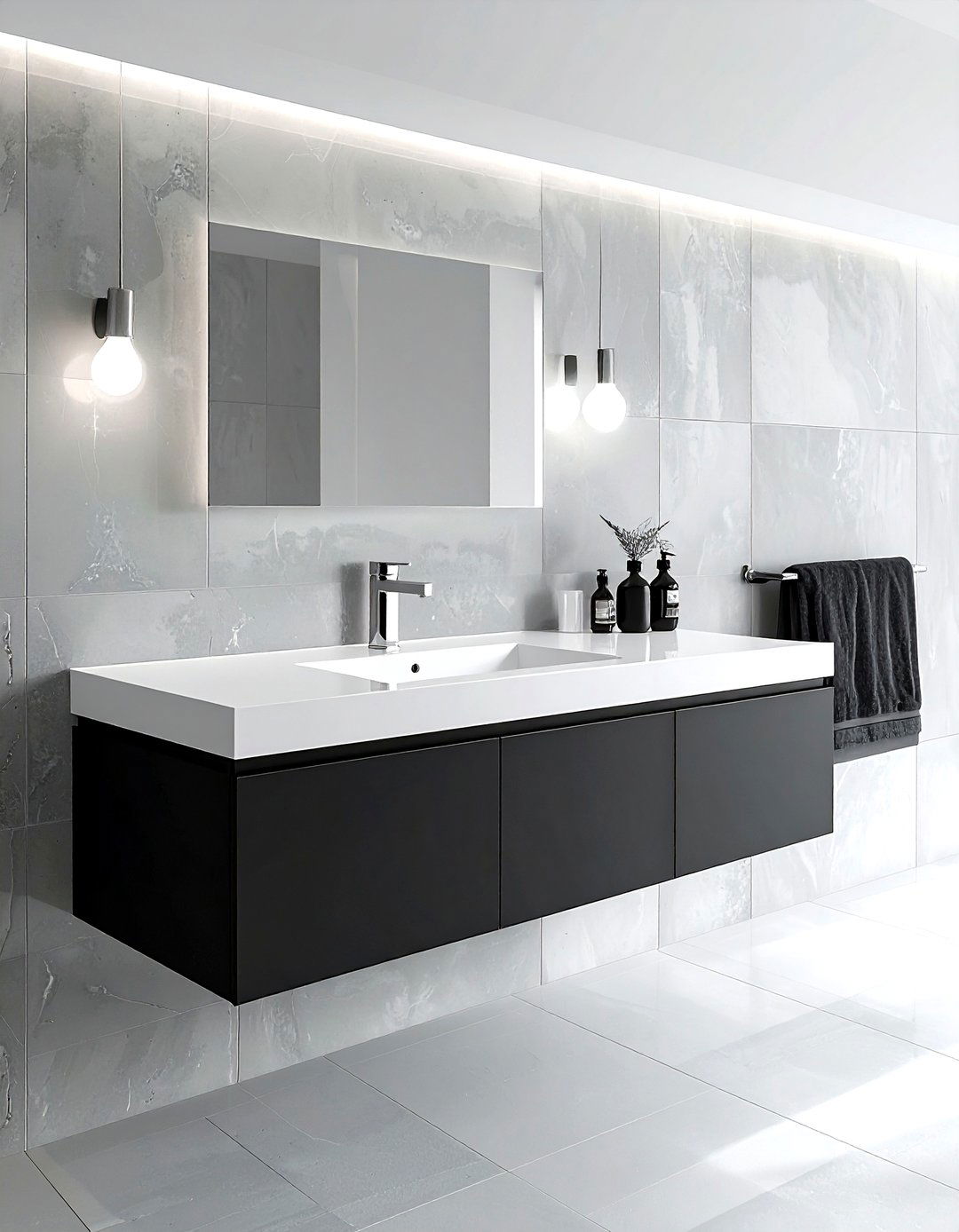 Matte Black Vanity - 30 single vanity ideas