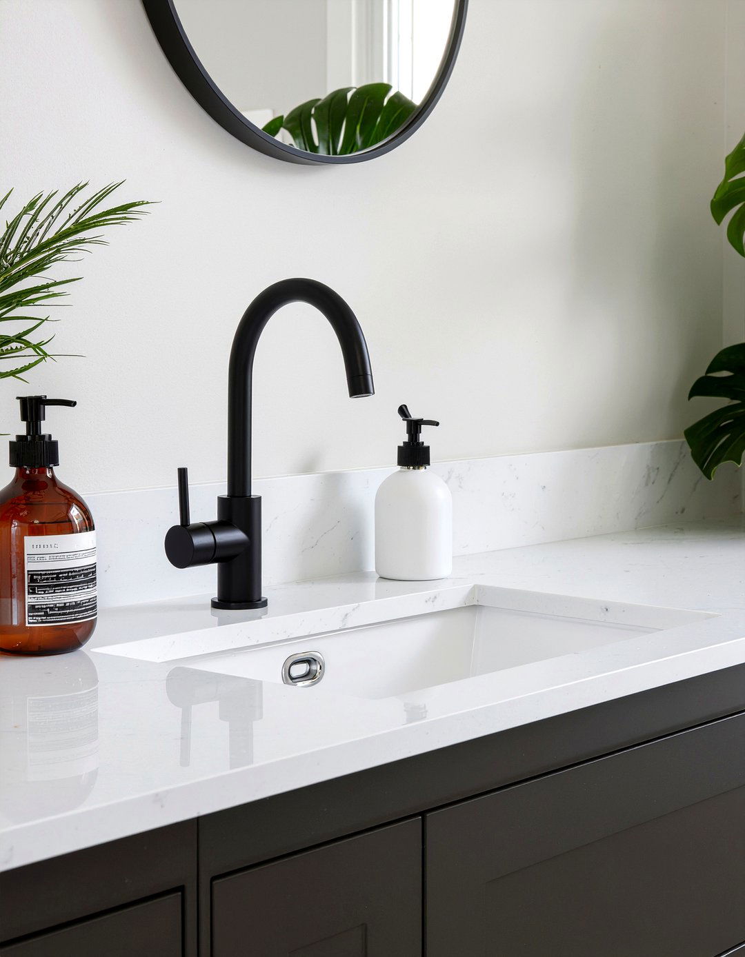 Matte Black Vanity Faucet - 30 matte black bathroom ideas