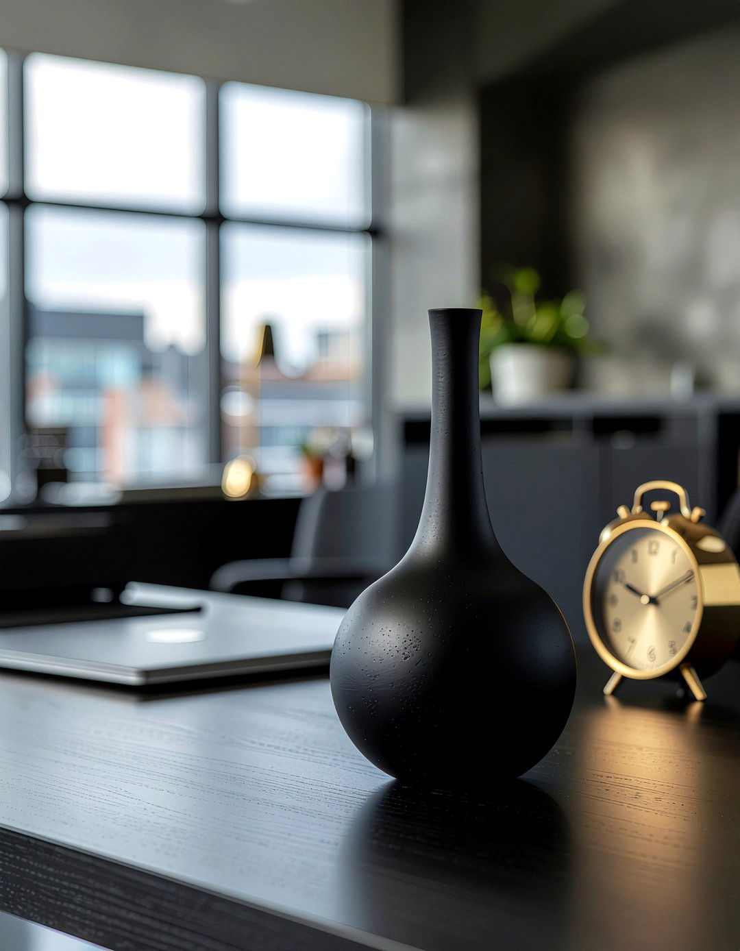 Matte Black Vase - 30 empty vase decor ideas