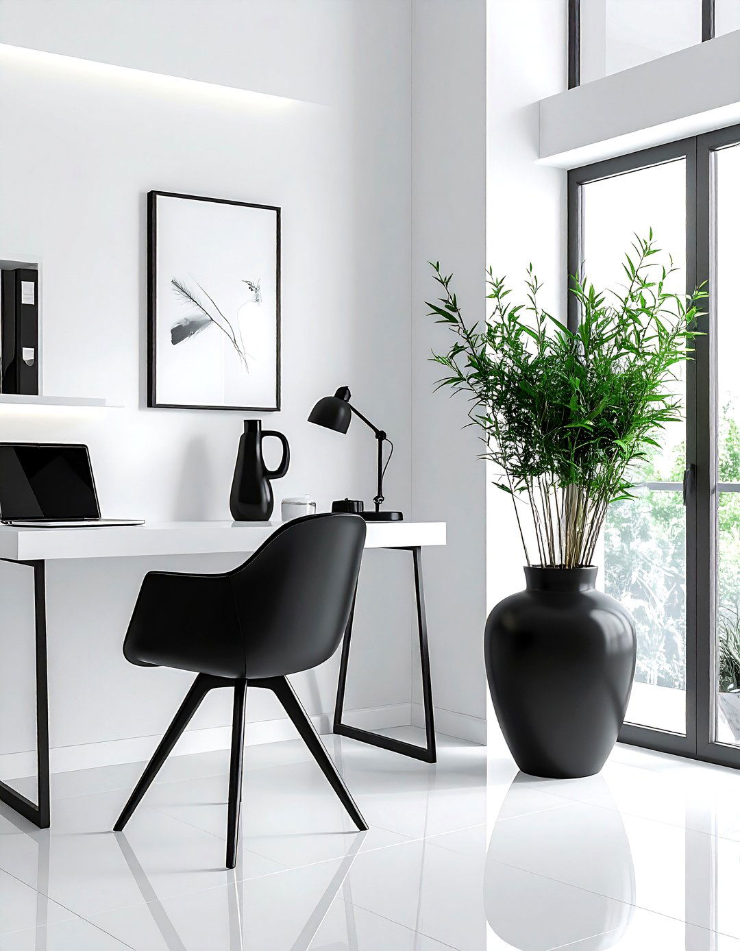 Matte Black Vase Office - 30 statement vase ideas