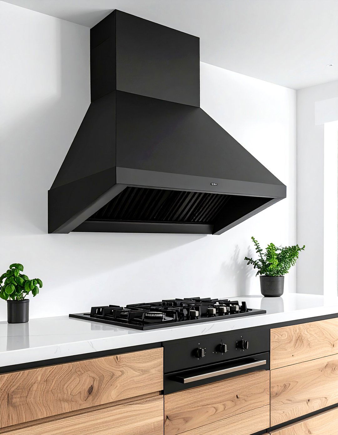 Matte Black Vent Hood - 30 under cabinet hood kitchen ideas