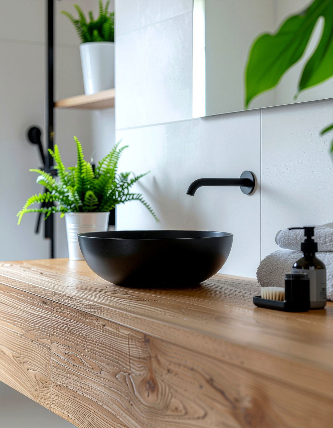 Matte Black Vessel Sink - 30 matte black bathroom ideas