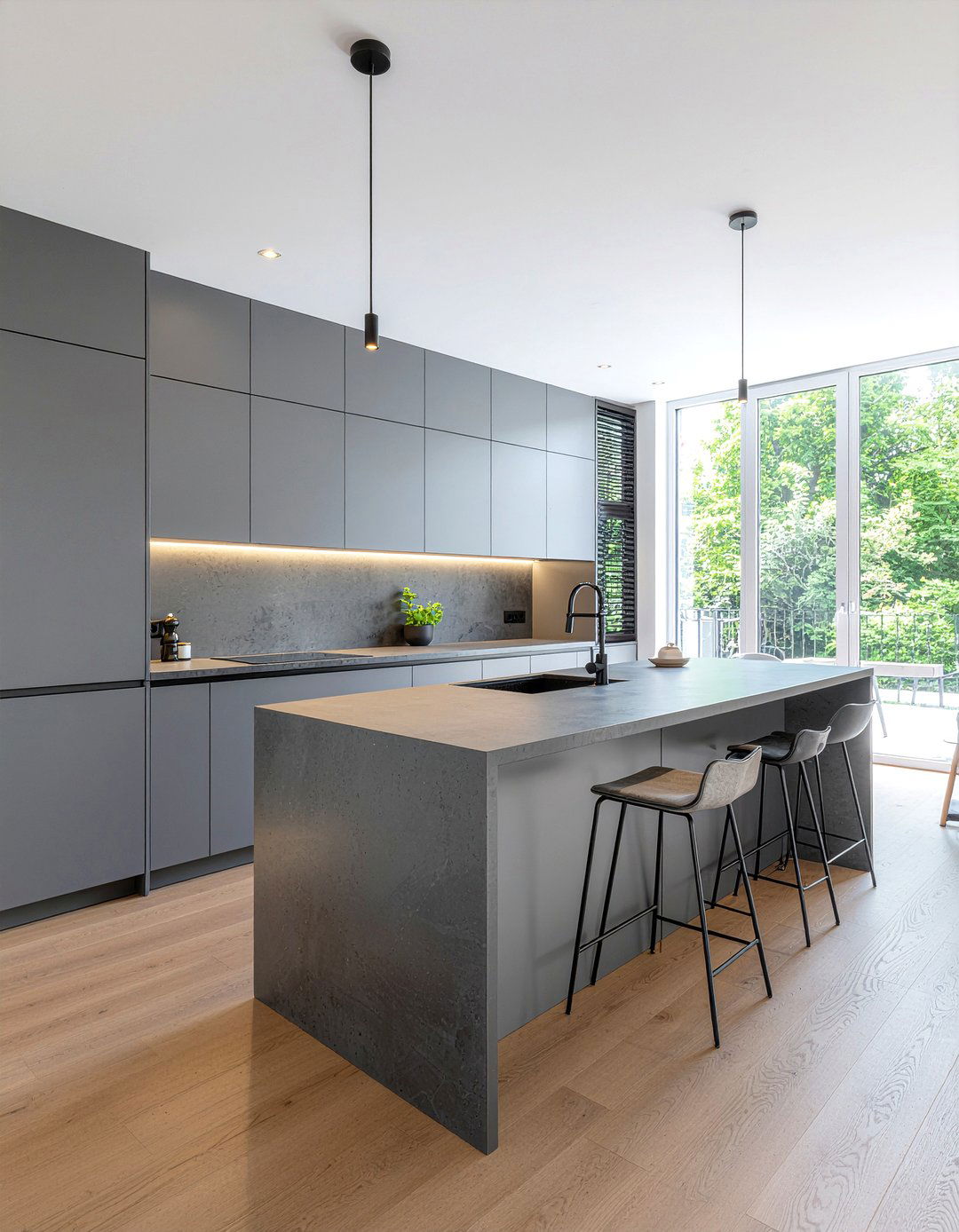 Matte Dark Gray Kitchen Cabinets - 30 dark gray kitchen ideas