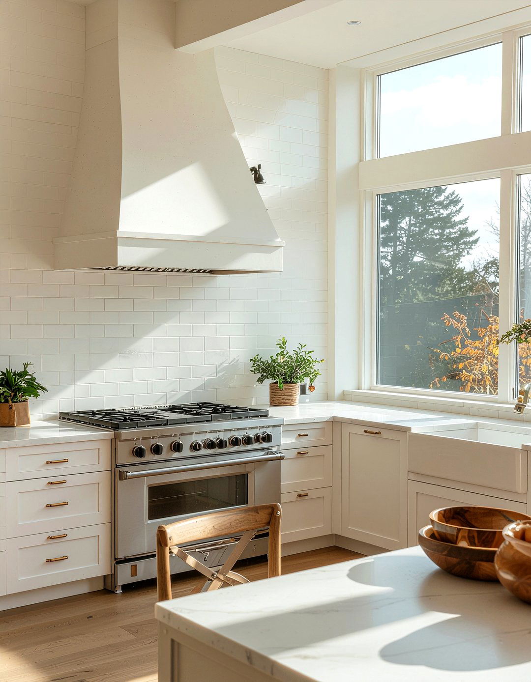 Matte Finish Plaster Hood - 30 plaster hood kitchen ideas