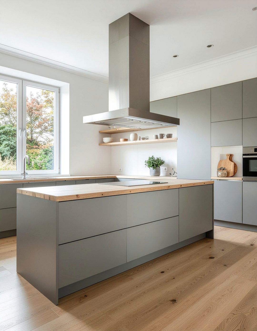 Matte Grey And Birch - 30 kitchen finish mixing ideas