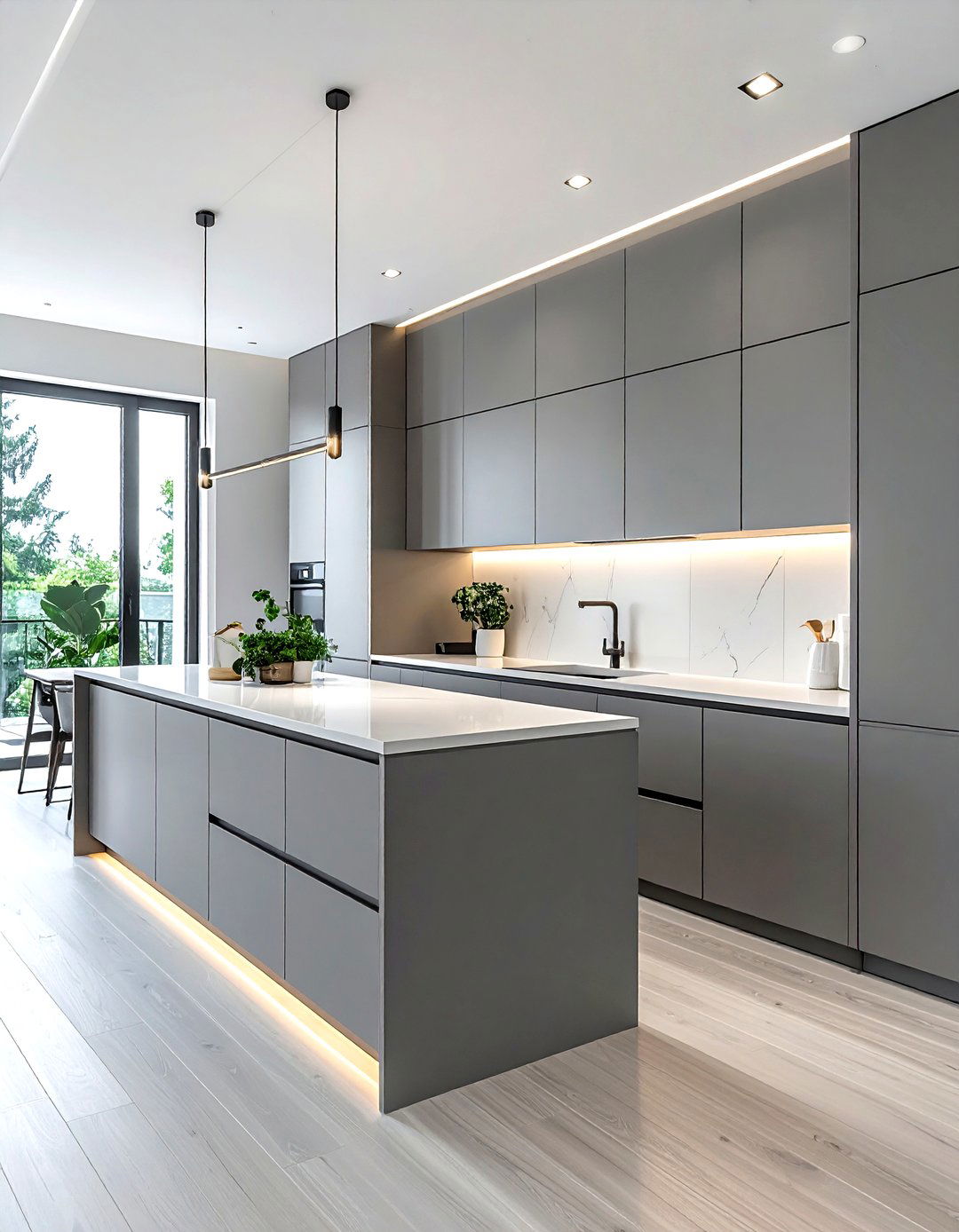 Matte Grey Kitchen Cabinets - 30 grey and white kitchen ideas