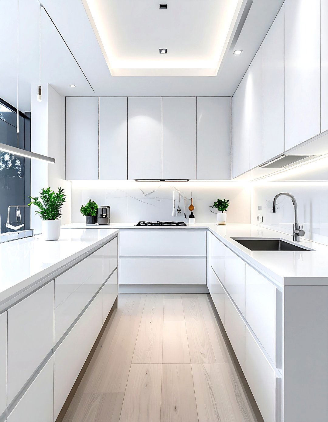 Matte White Cabinets - 30 white and white kitchen ideas