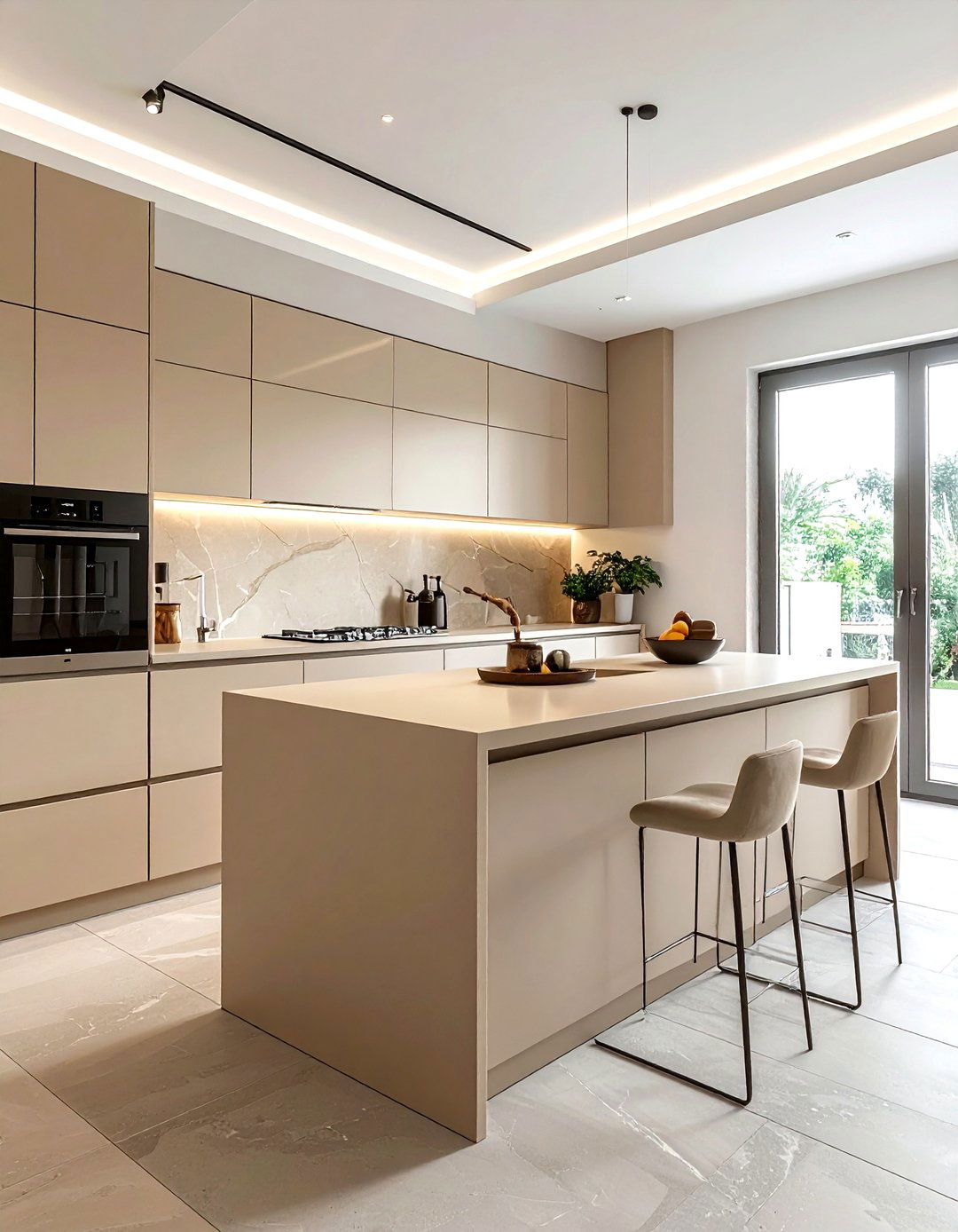 Matte beige kitchen - 30 beige kitchen design ideas