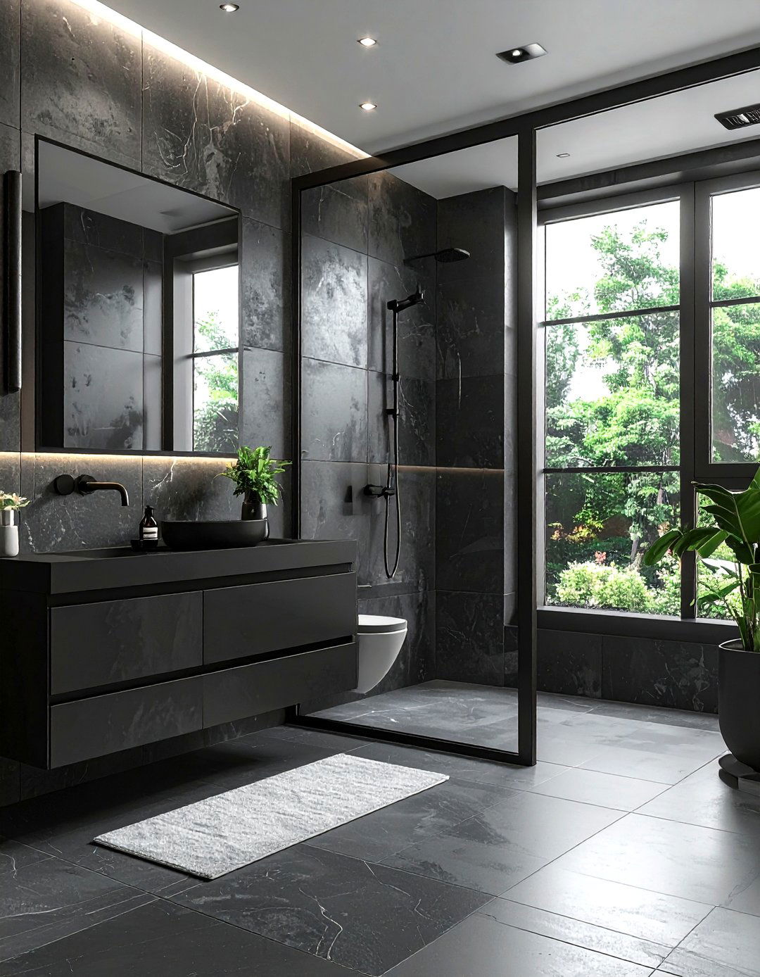 Matte black bathroom - 30 modern bathroom ideas