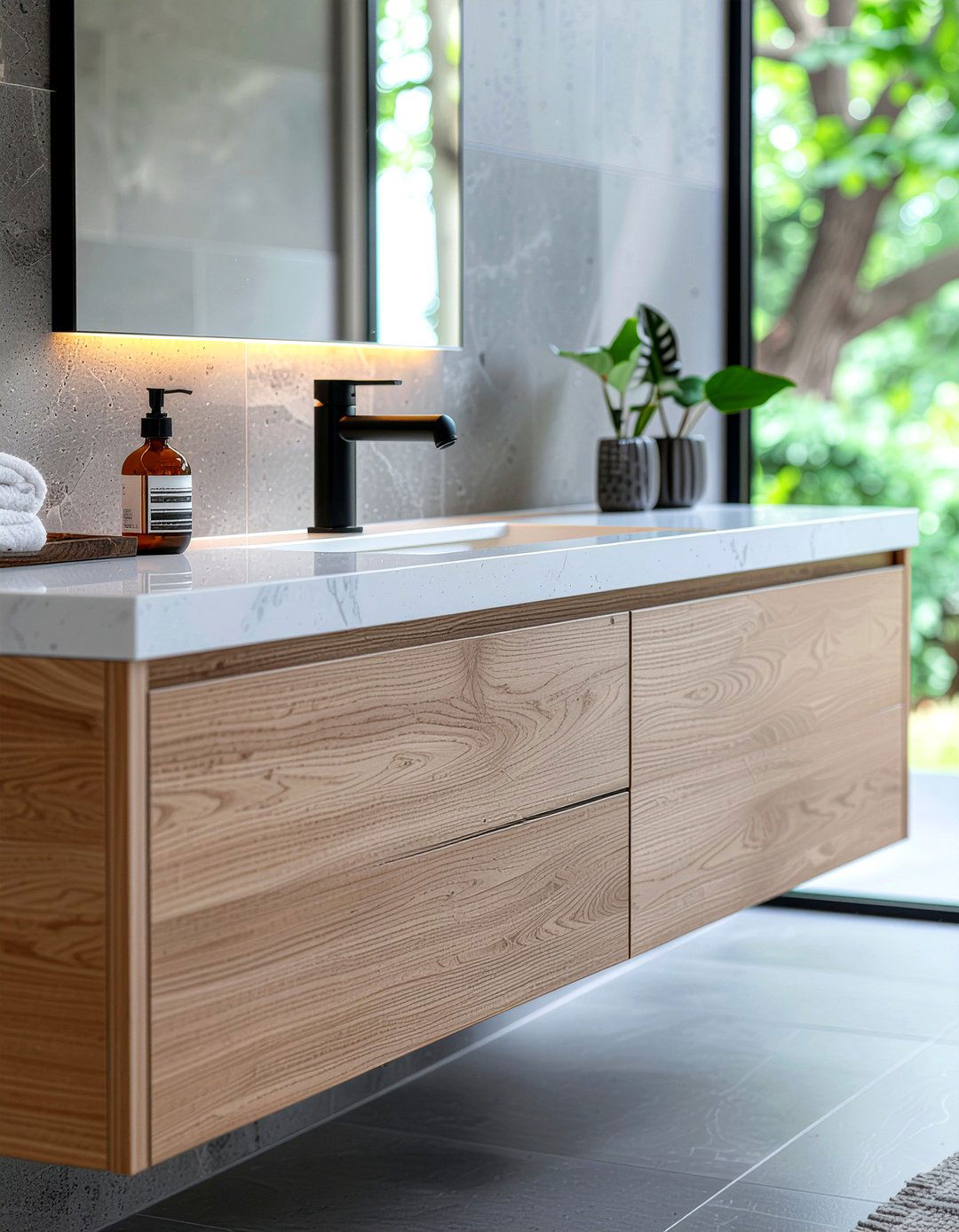 Matte black bathroom faucet - 30 bathroom fixture accent ideas