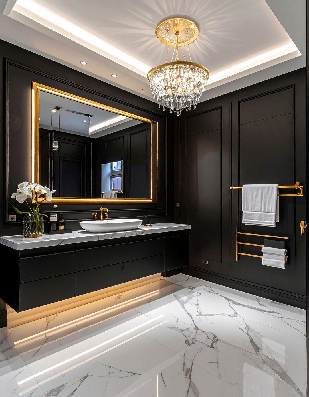 Matte black bathroom paint - 30 bathroom paint color ideas