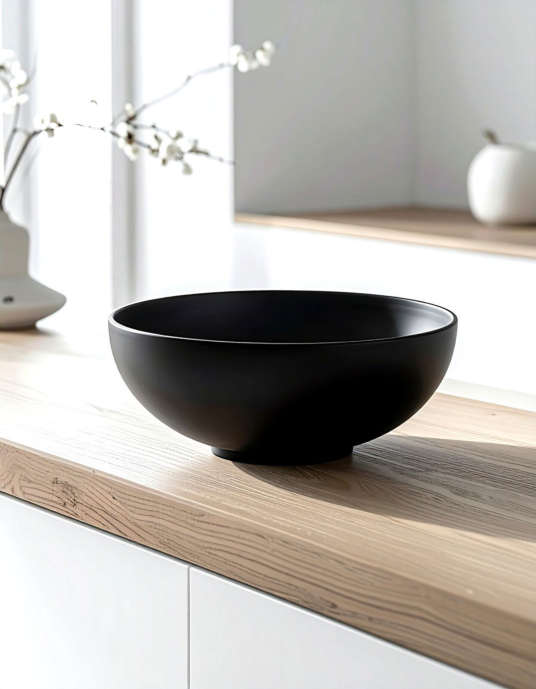 Matte black bowl - 30 console bowl ideas