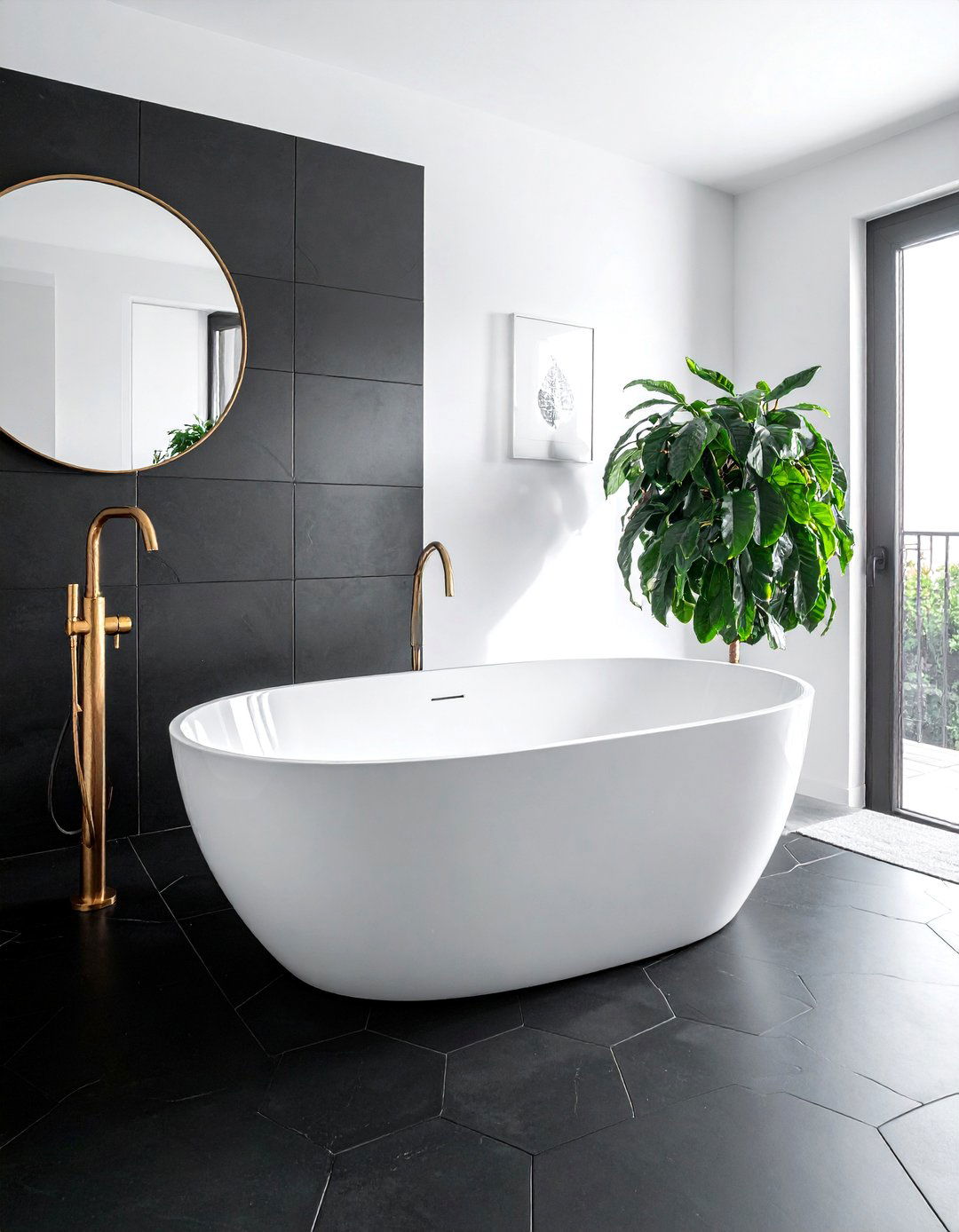 Matte black ceramic bathroom - 30 ceramic bathroom ideas