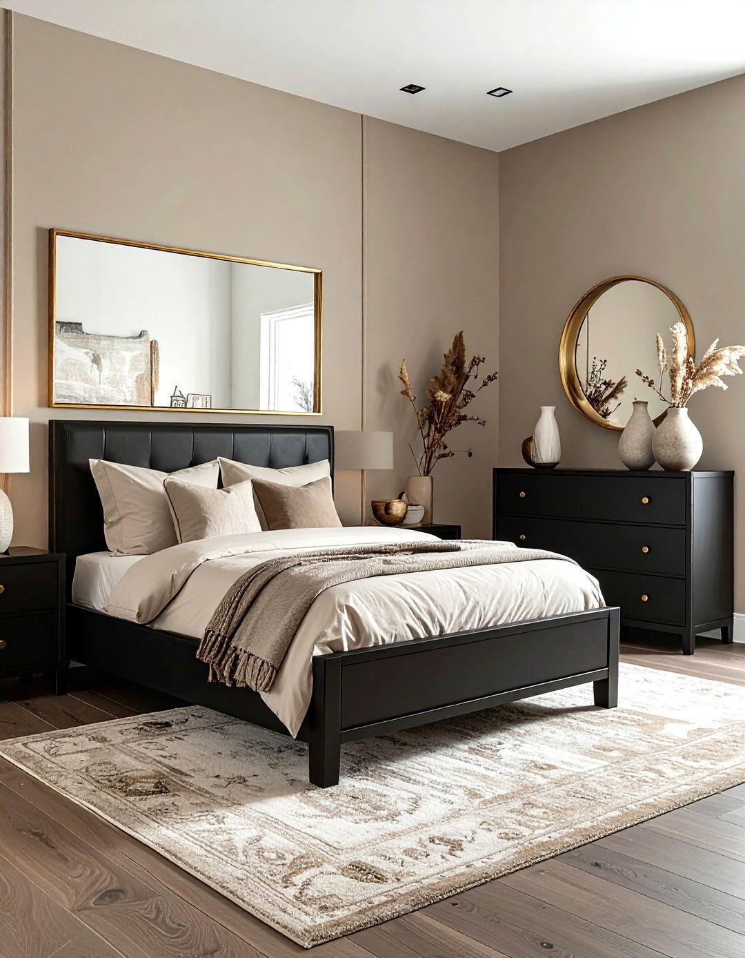 Matte black dresser set - 30 black bedroom furniture ideas