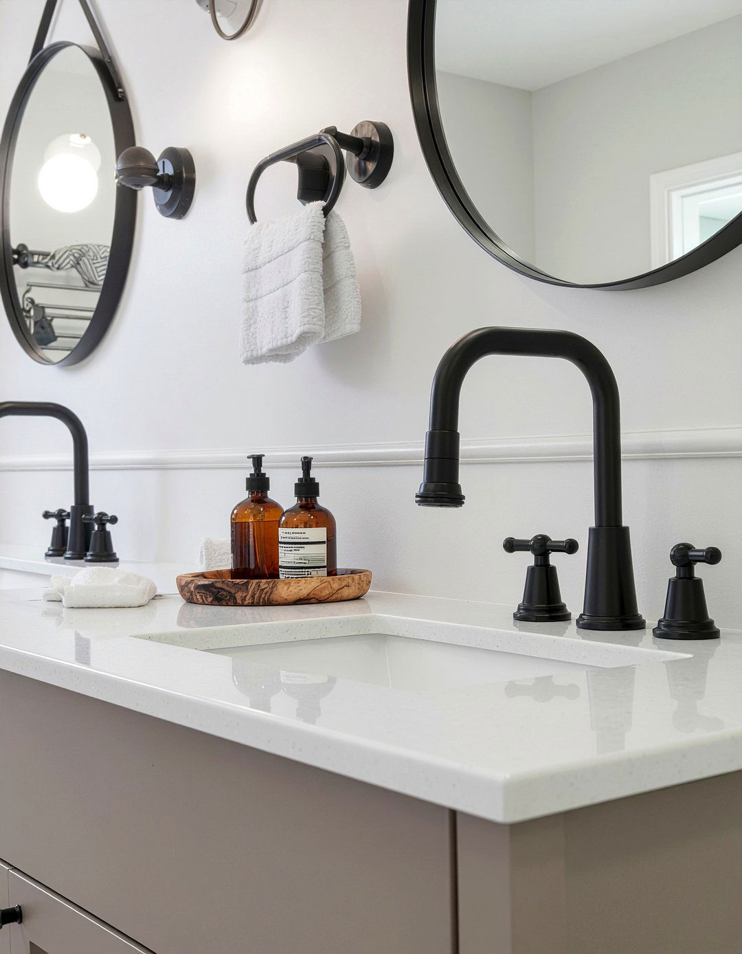 Matte black dual handle bathroom faucet - 30 matte black faucet ideas
