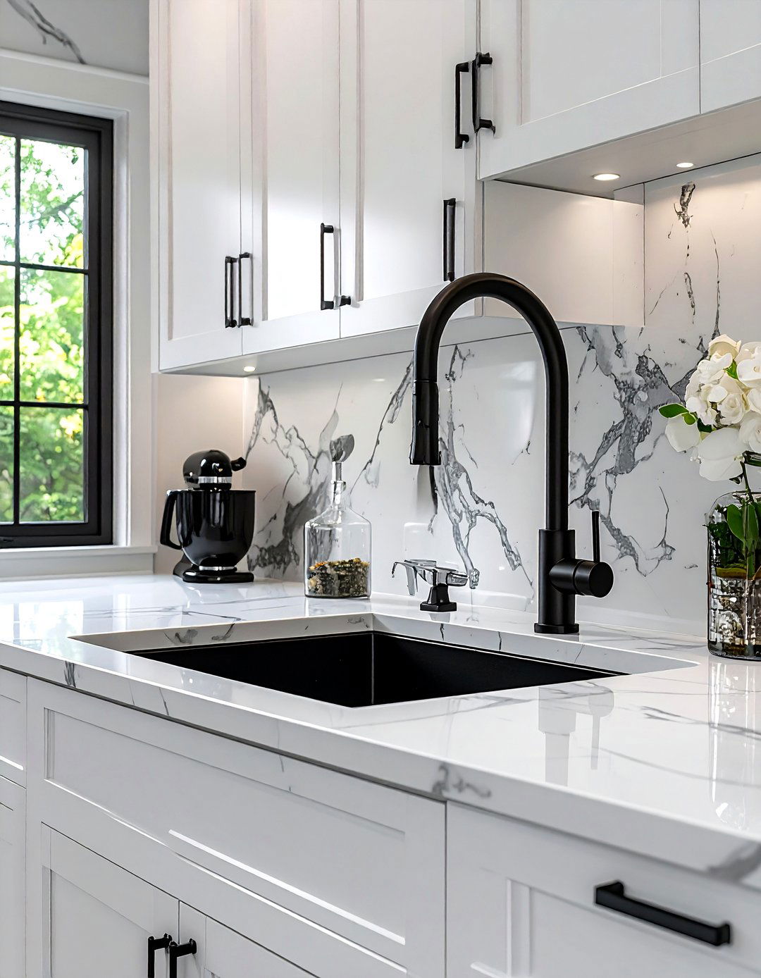 Matte black faucet - 30 Property Brothers kitchen ideas