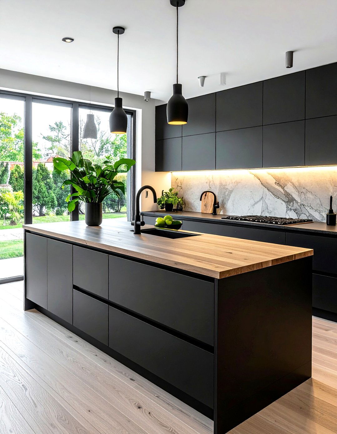 Matte black finishes - 30 textured kitchen ideas
