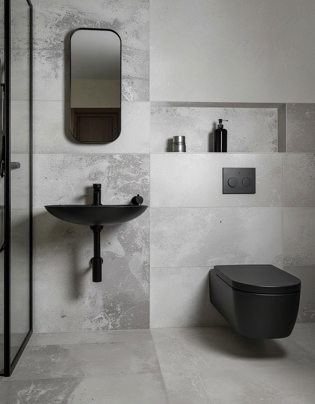 Matte black fixtures - 30 luxe bathroom ideas
