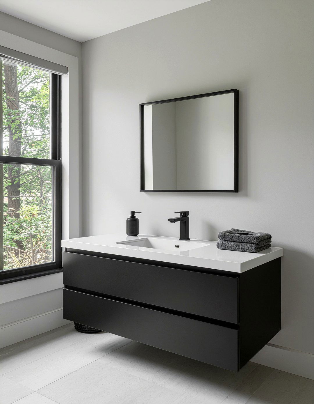Matte black fixtures - 30 modern take on classic bathroom ideas