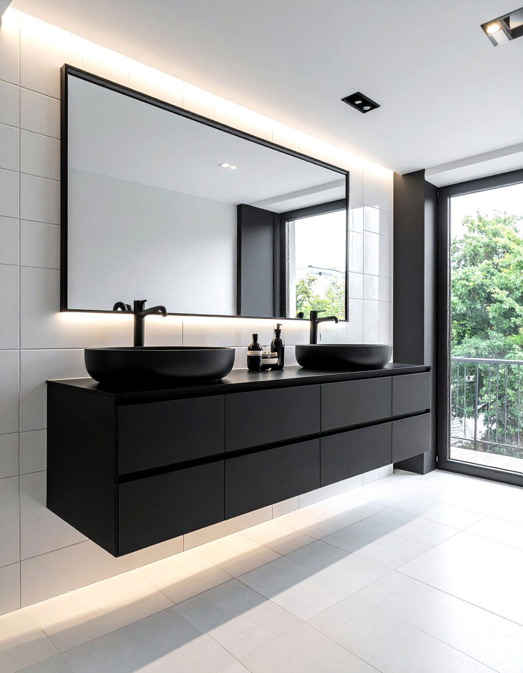 Matte black floating vanity - 30 floating vanity ideas