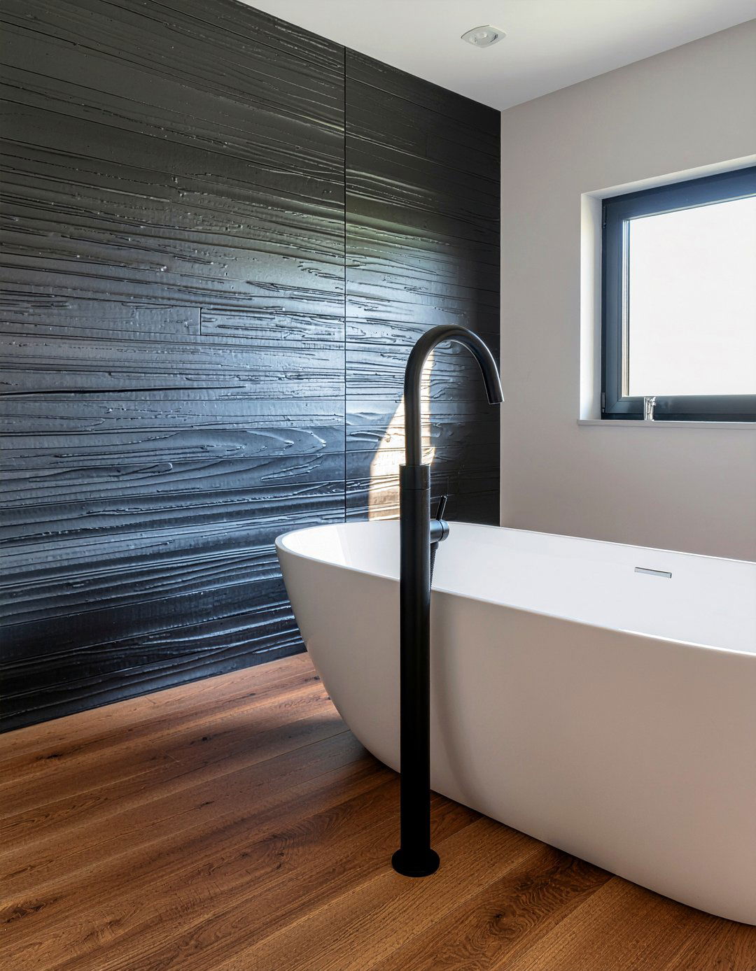 Matte black freestanding tub filler - 30 matte black faucet ideas