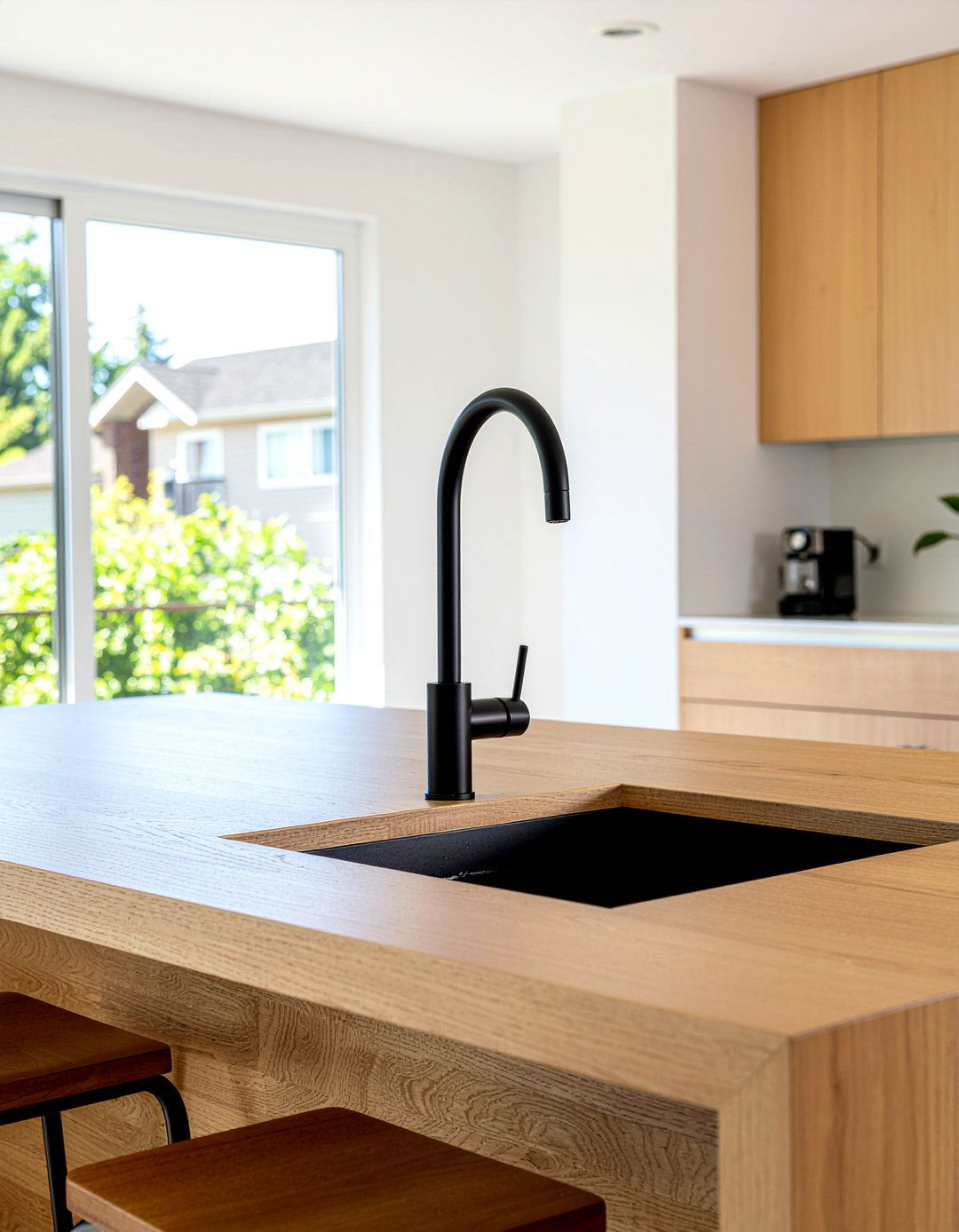 Matte black gooseneck kitchen faucet - 30 matte black faucet ideas