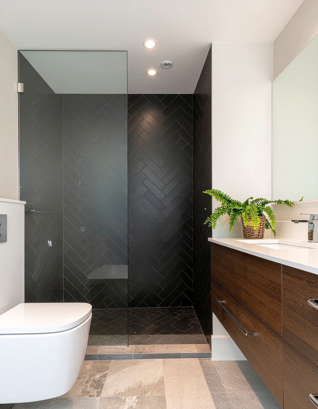 30 Herringbone Tile Bathroom Ideas for a Modern, Chic Look