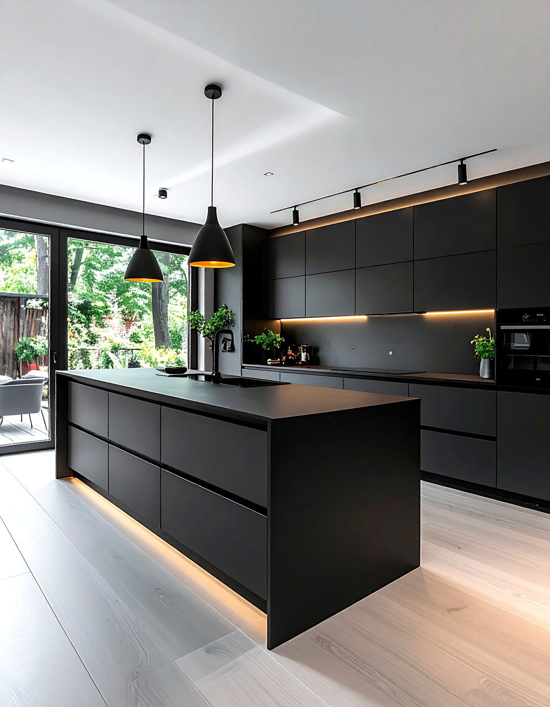 Matte black kitchen - 30 minimalist kitchen ideas