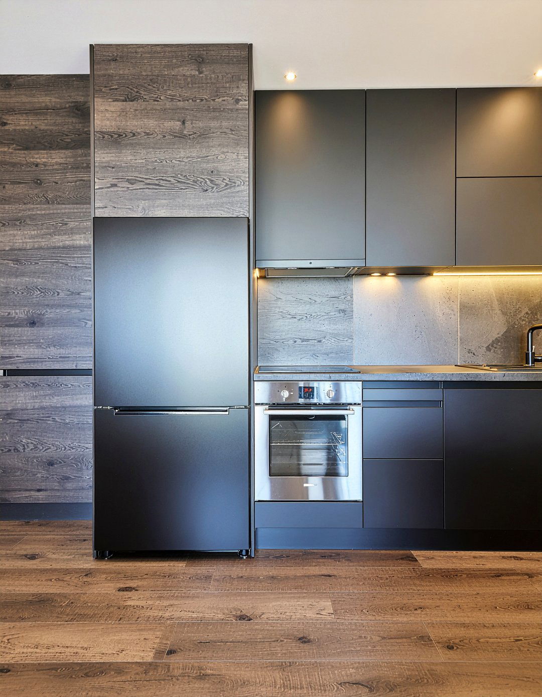 Matte black kitchen appliances - 30 dramatic kitchen ideas