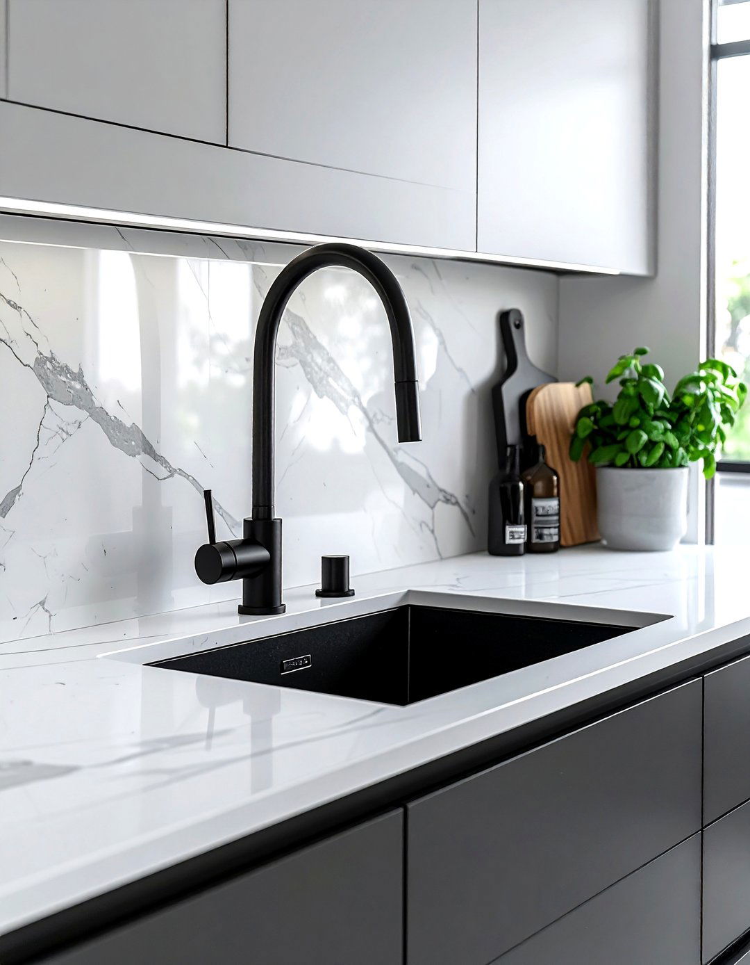 Matte black kitchen faucet - 30 Brizo kitchen ideas